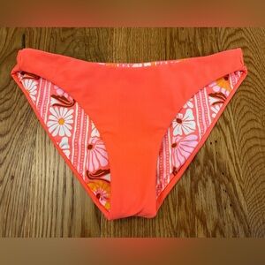 Maaji Reversible Retro Flowers Bikini Bottoms Size Large